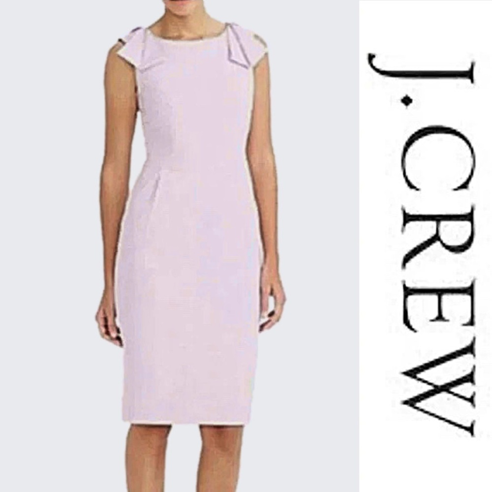J. Crew Bow Shoulder Dress in Fresh Lilac- Size 4